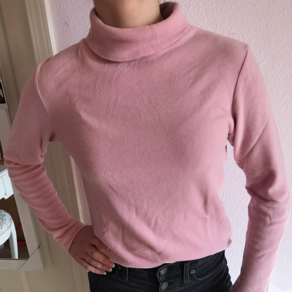 Pink Uniqlo Turtle Neck Sweater